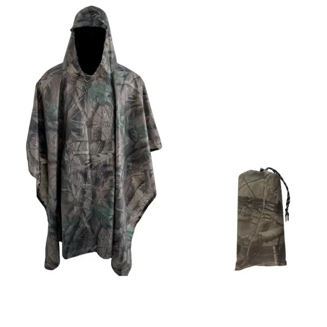 PrepPro Tactical Rain Poncho – Camouflage Waterproof Survival Cover