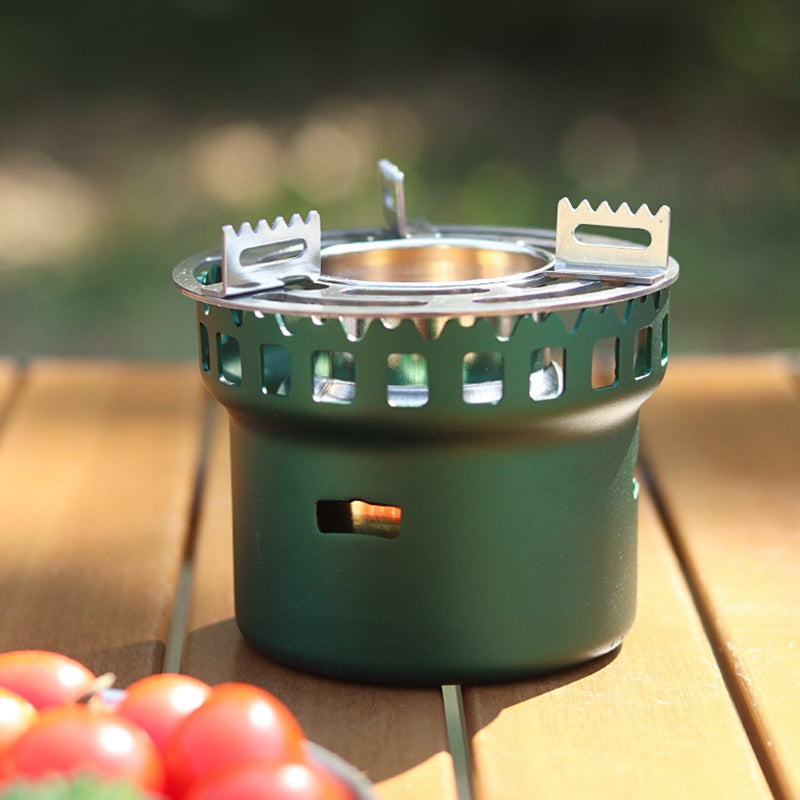 PrepPro Compact Alcohol Camping Stove – Windproof Outdoor Cooking System