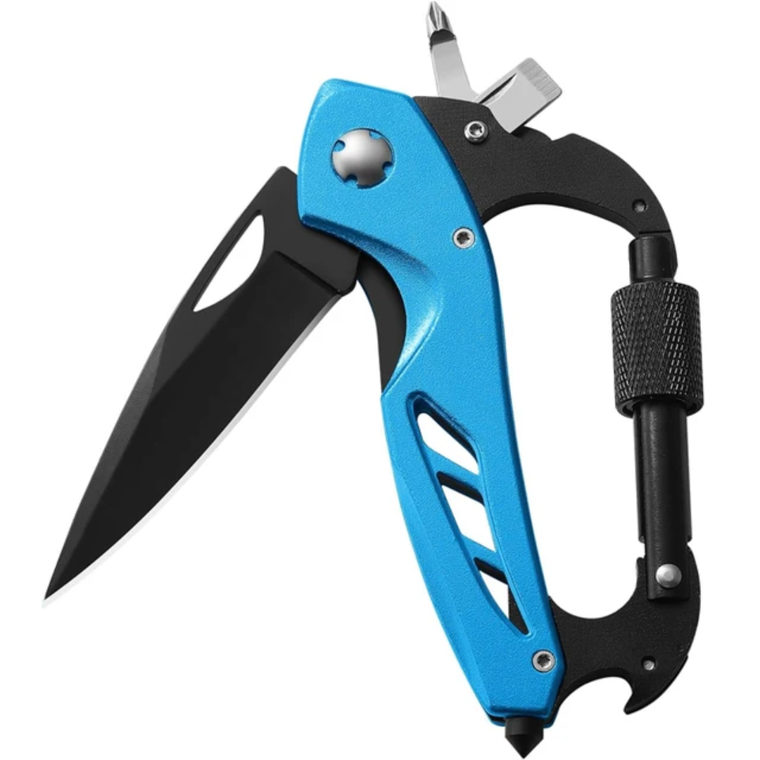 6-in‑1 Locking Carabiner Knife | PrepPro