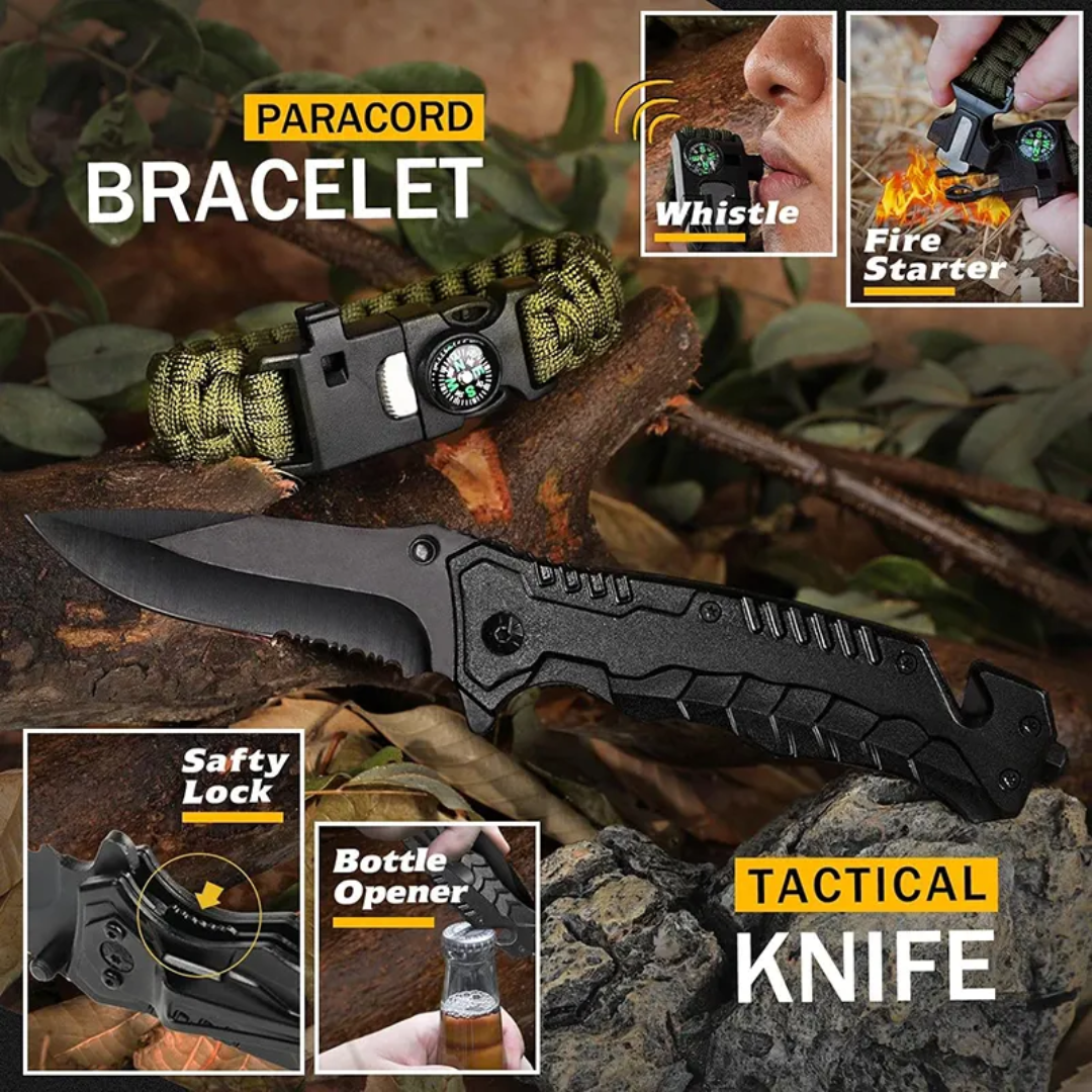 30-Piece Outdoor Survival & Mess Kit