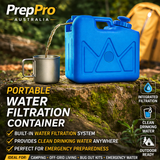 Portable Water Purification Jerry Can + Spare Filter Set (Bundle)