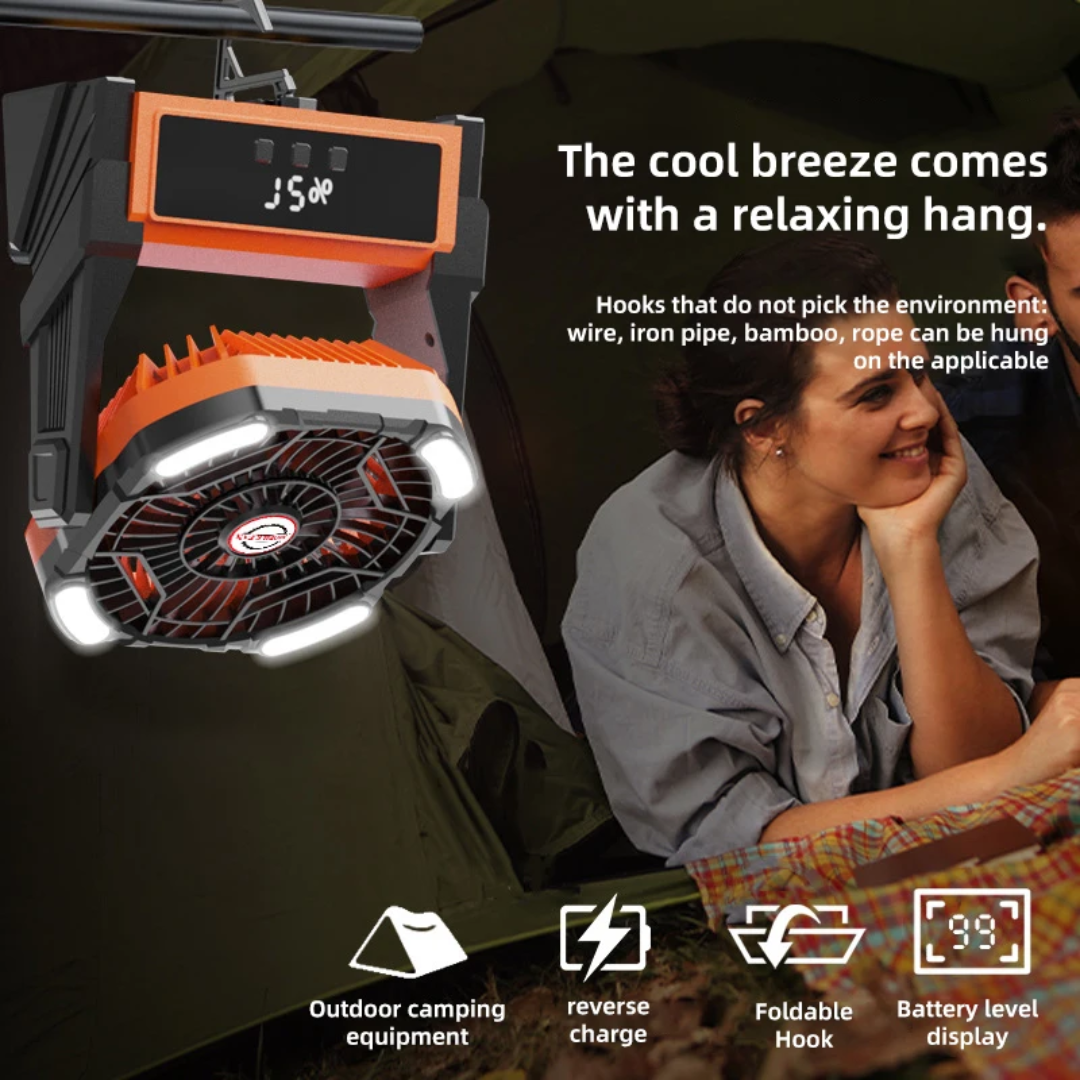 Solar Rechargeable Camping Fan