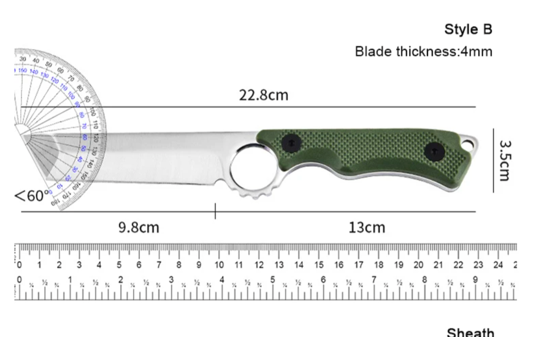 PrepPro Zulu – Ring Grip Tactical Fixed Blade Knife