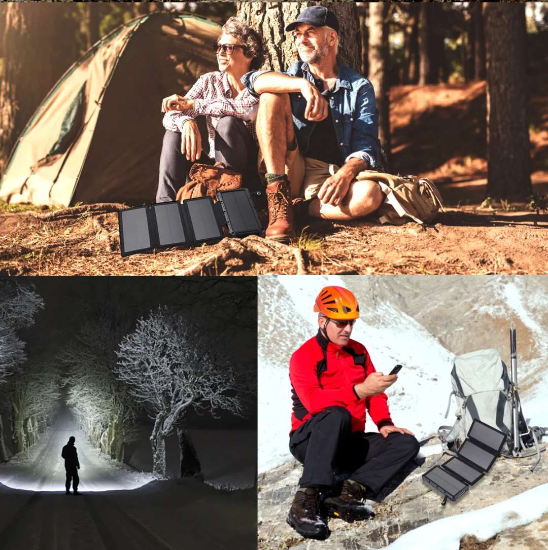 20,000mAh Solar Power Bank with Wireless Charging