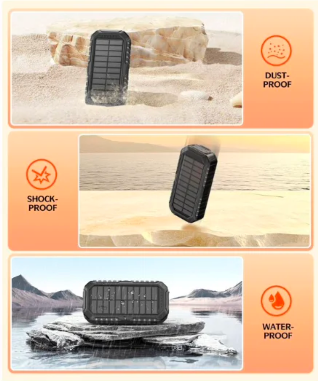 40,000mAh Solar Power Bank with Hand Crank – Survival Grade Charging, Anywhere, Anytime!