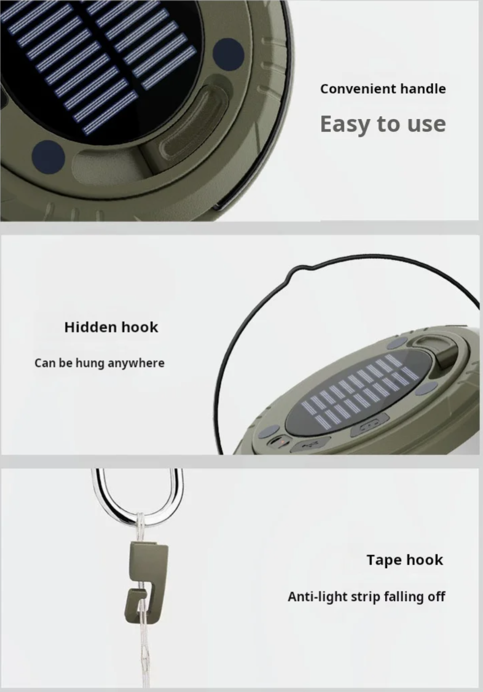 PrepPro® Solar Camping Lantern + 10M Light Strip
