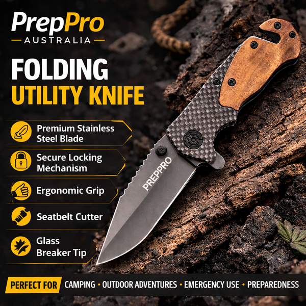 Carbon Folding Utility Knife – Strong & Versatile | PrepPro