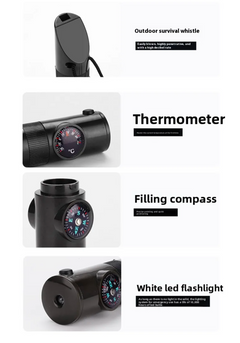 PrepPro 7-in-1 Multi-Function Survival Whistle – Compact Emergency Essential - PrepPro Australia