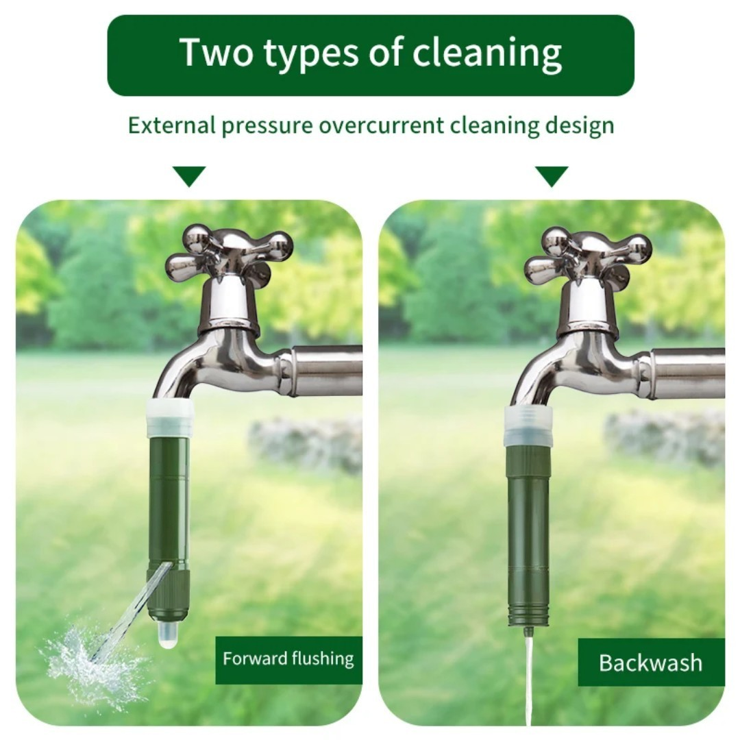 3 Stage Emergency Water Purifier Straw | Portable Survival Water Straw