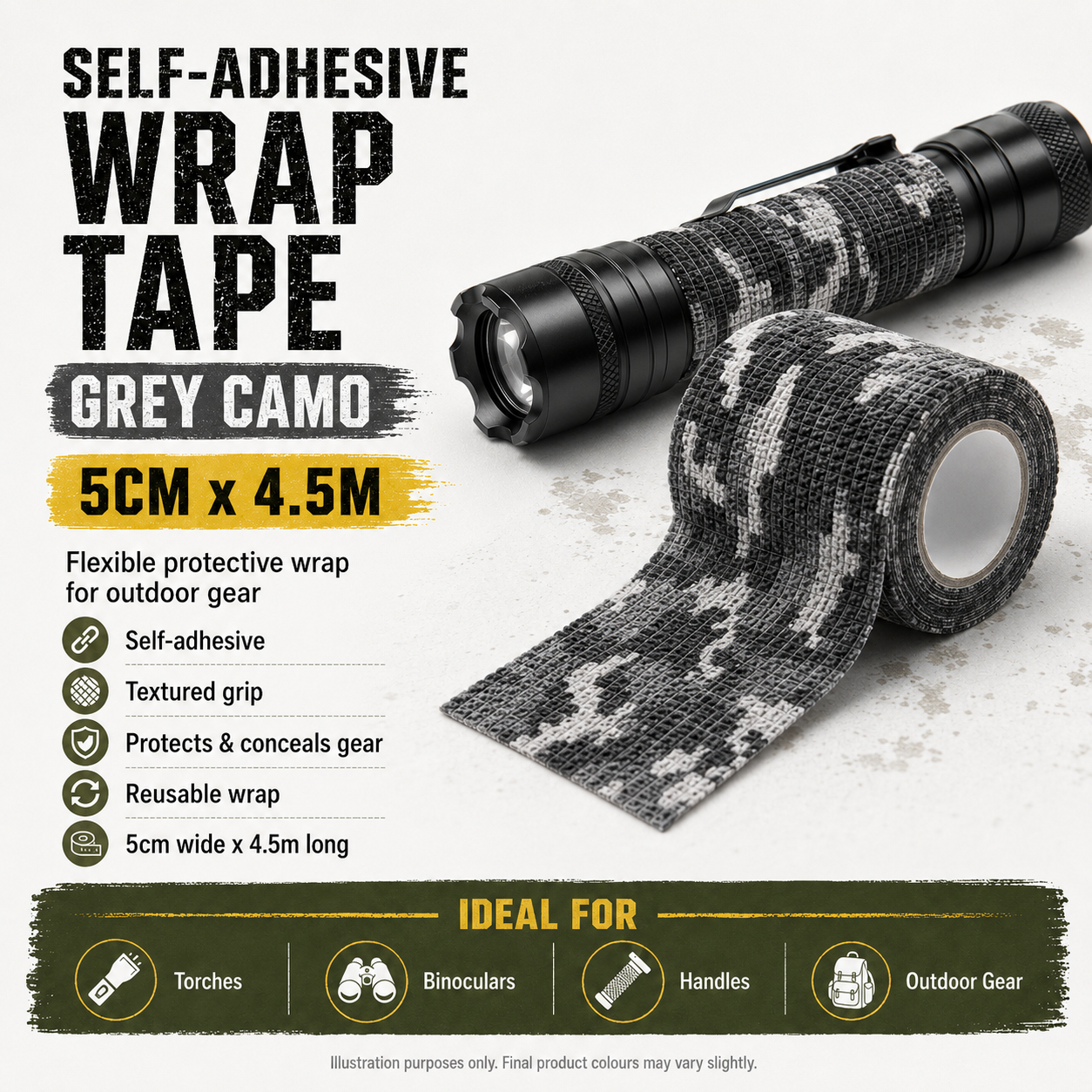 Self‑Adhesive Wrap Tape 50mm x 4.5m | PrepPro