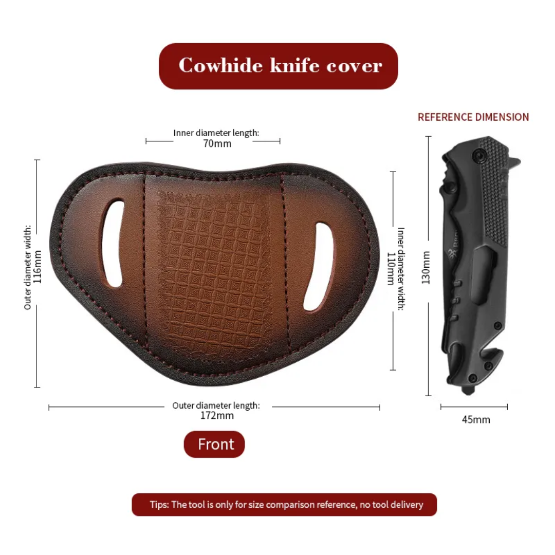 PrepPro Premium Leather Knife Belt Sheath