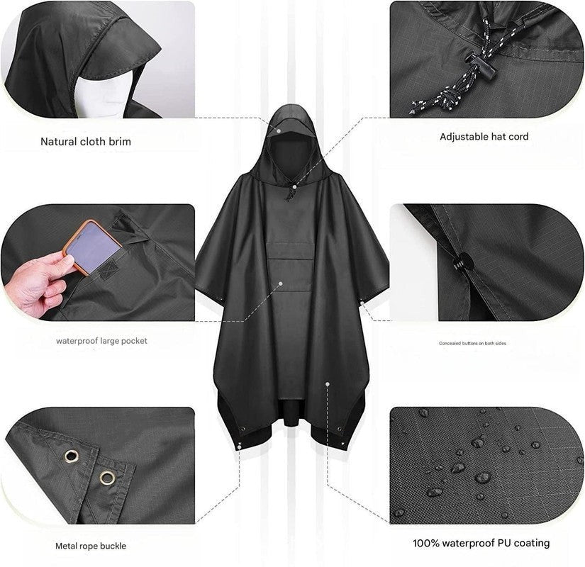 Waterproof Rain Poncho – All‑Weather Outdoor Cover | PrepPro