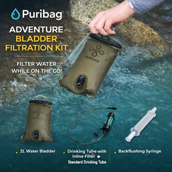 Puribag 2L Hydration Bladder + Spare Micro Membrane Filter (Bundle)