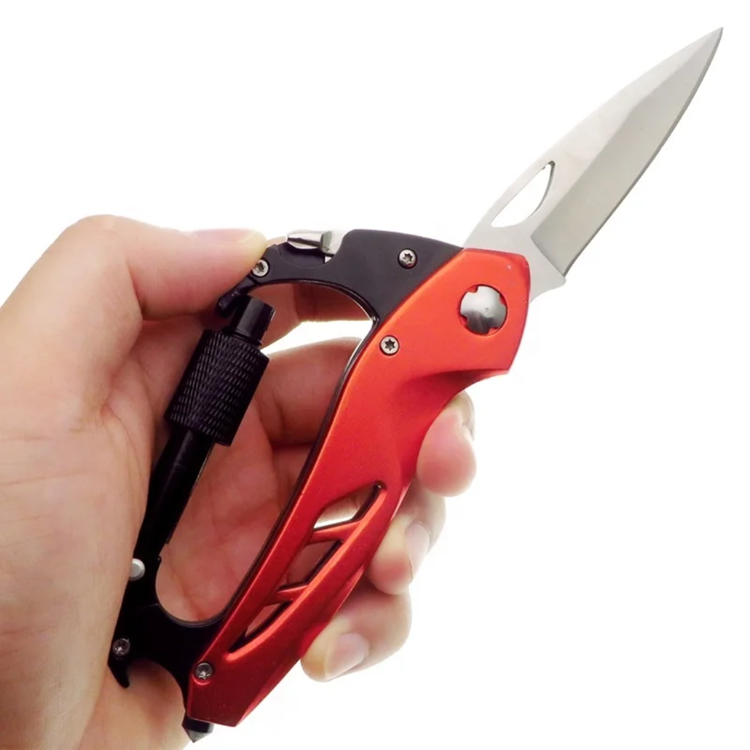 PrepPro Locking Carabiner Knife – 7-in-1 Survival Tool - PrepPro Australia