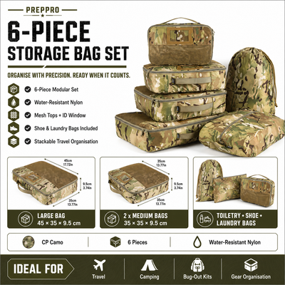 6‑Piece Storage Bag Set – Organise Field Gear