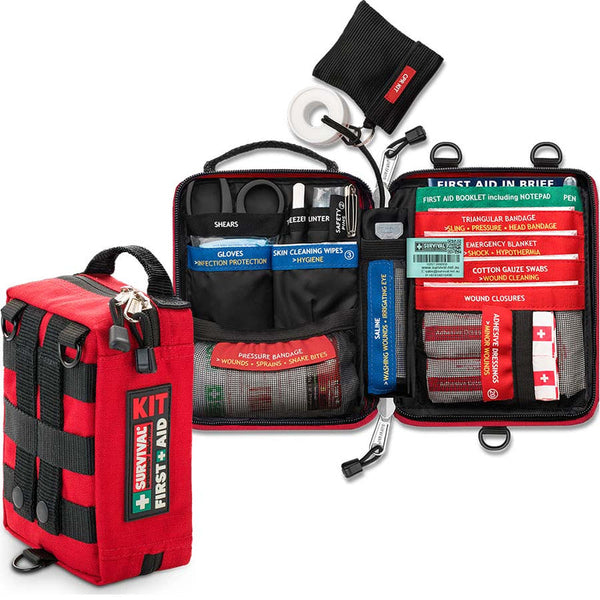 SURVIVAL Handy First Aid Kit – Compact Emergency First Aid Kit for Home, Car & Travel