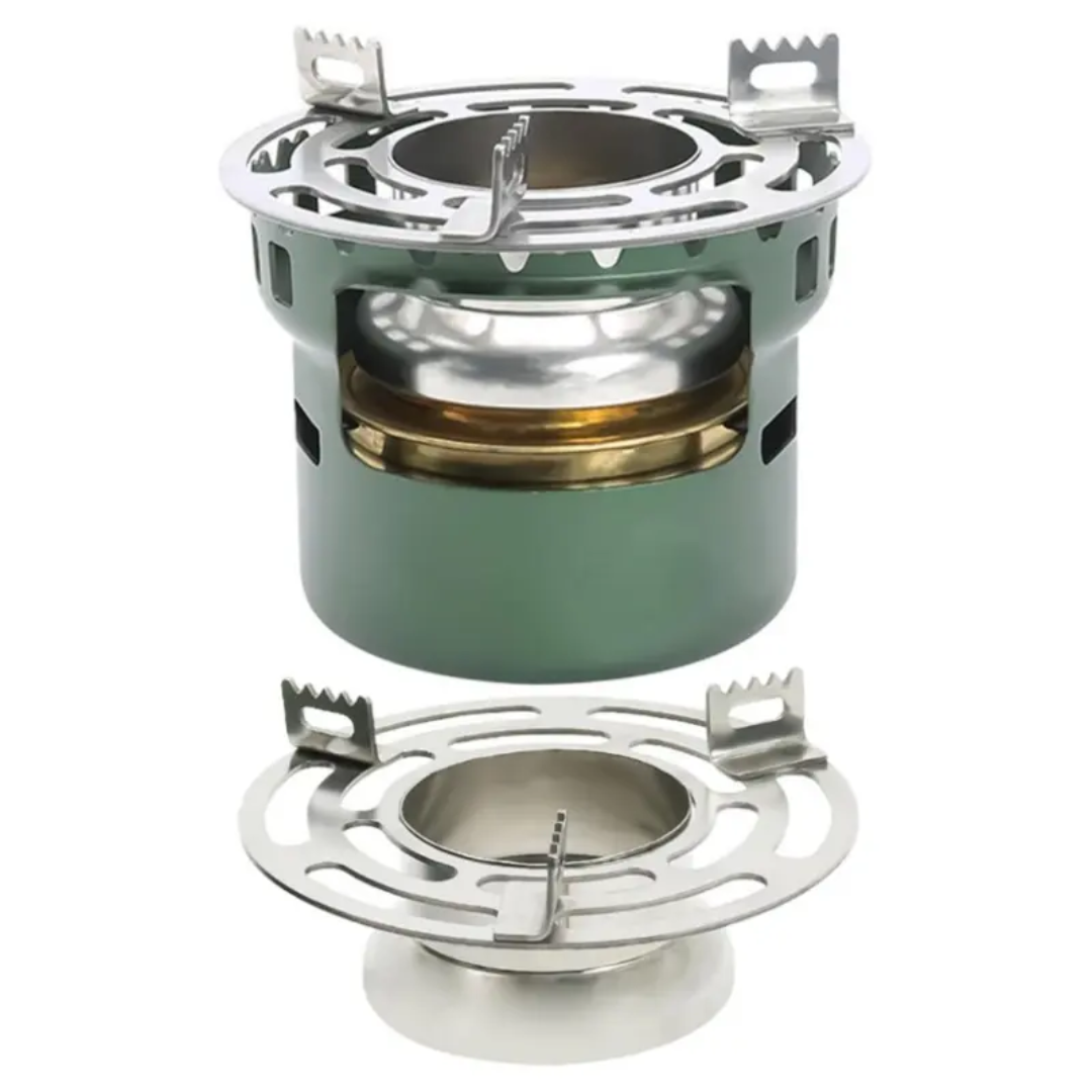 PrepPro Compact Alcohol Camping Stove – Windproof Outdoor Cooking System