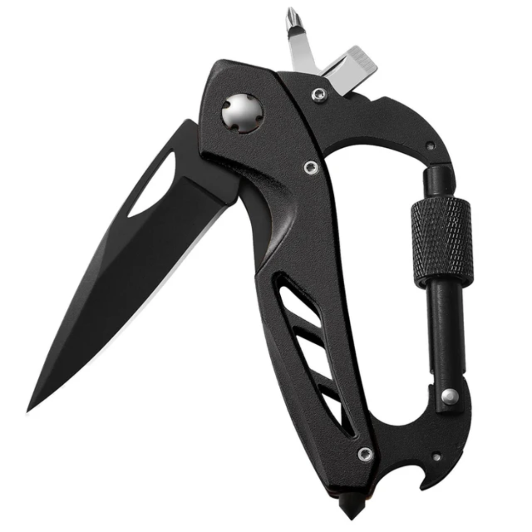 6-in‑1 Locking Carabiner Knife | PrepPro