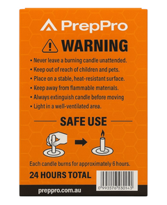 PrepPro 12-Hour Emergency Candle Sticks (4-Pack) - PrepPro Australia