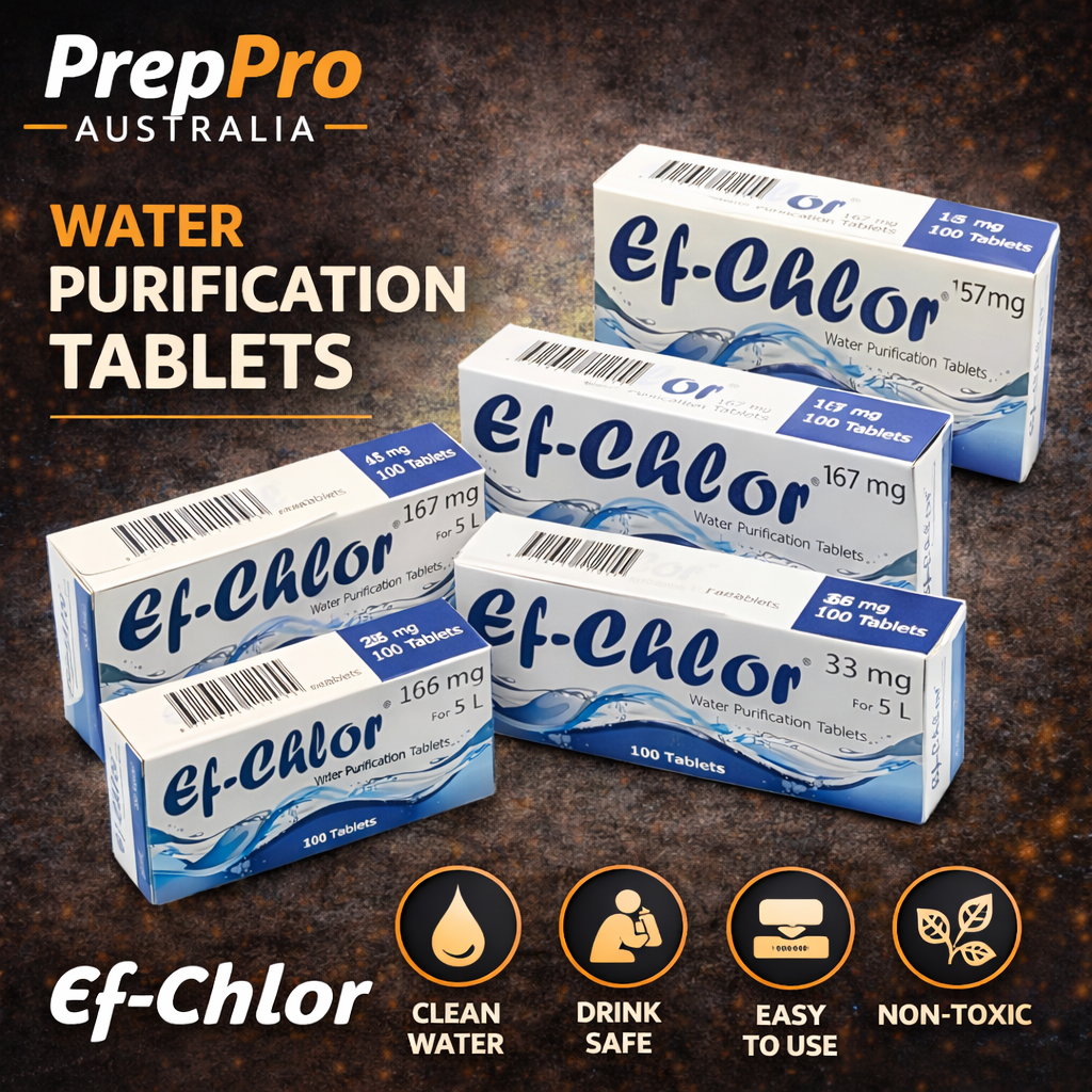 EF‑Chlor Water Purification Tablets – Portable Clean Water