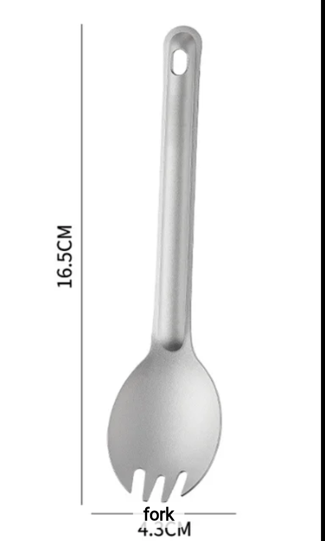 PrepPro Titanium Long-Handled Camping Cutlery Set - PrepPro Australia