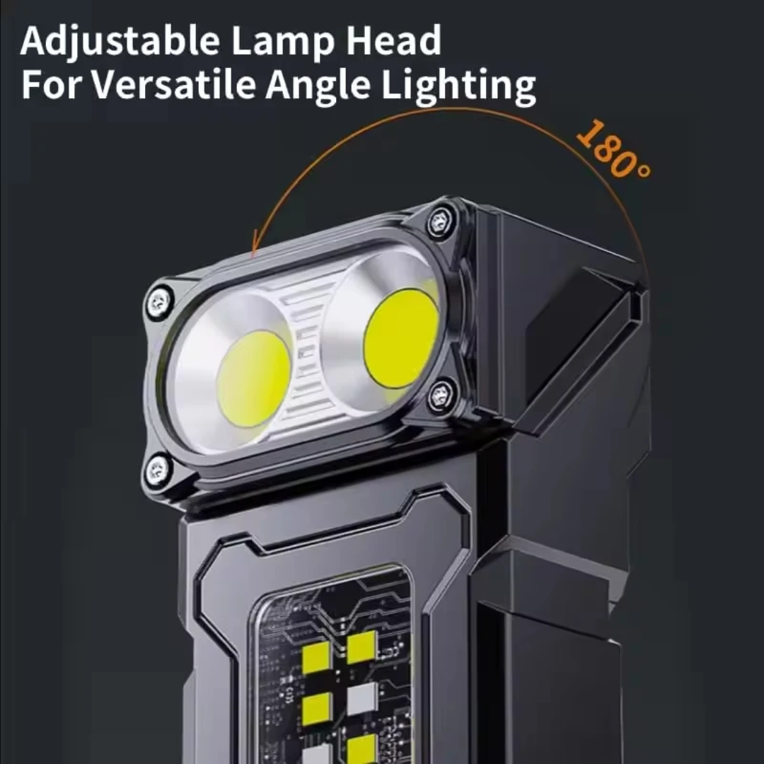 Compact USB-C Work Light with Clip, Magnet & 7 Modes