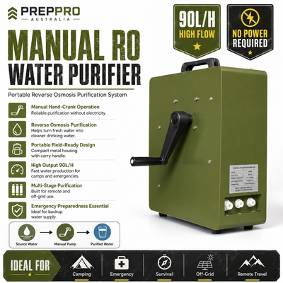 Hand‑Crank Water Purifier – Heavy‑Duty Off‑Grid Filtration