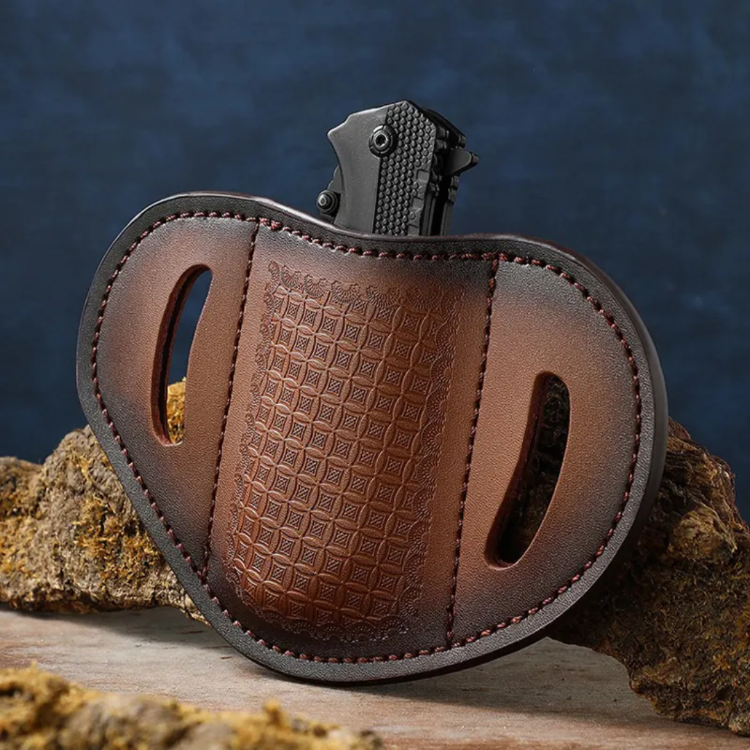 PrepPro Premium Leather Knife Belt Sheath