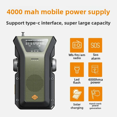 Solar Crank Radio – 4000mAh Power Bank & Emergency lighting - PrepPro Australia