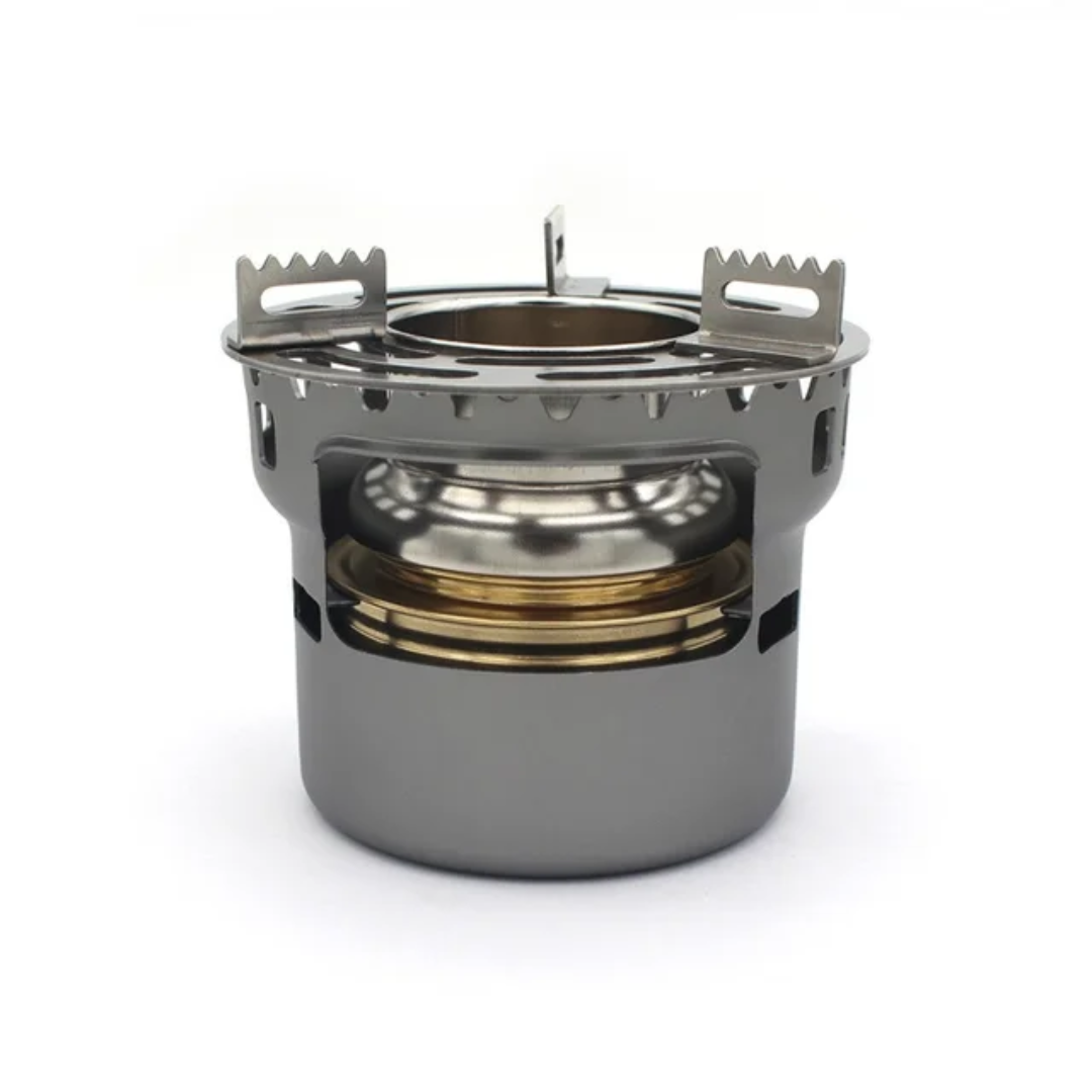 PrepPro Compact Alcohol Camping Stove – Windproof Outdoor Cooking System