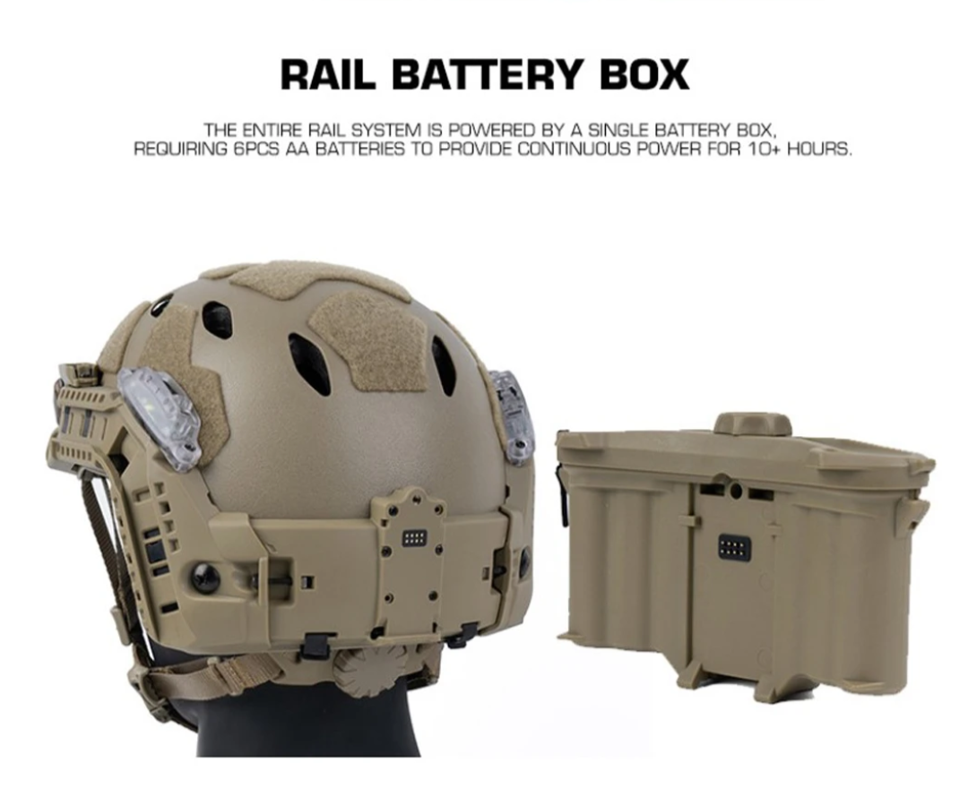 ARC Rail Tactical Lighting & Battery System | FAST Helmet Rail Upgrade