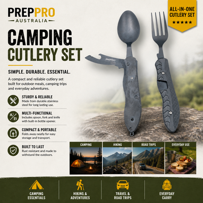 Multi‑Utensil – 3‑in‑1 Knife Fork Spoon Set | PrepPro