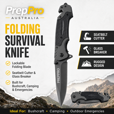 Fold‑Out Utility Knife – Durable Outdoor Task Knife | PrepPro