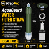 3 Stage Emergency Water Purifier Straw | Portable Survival Water Straw