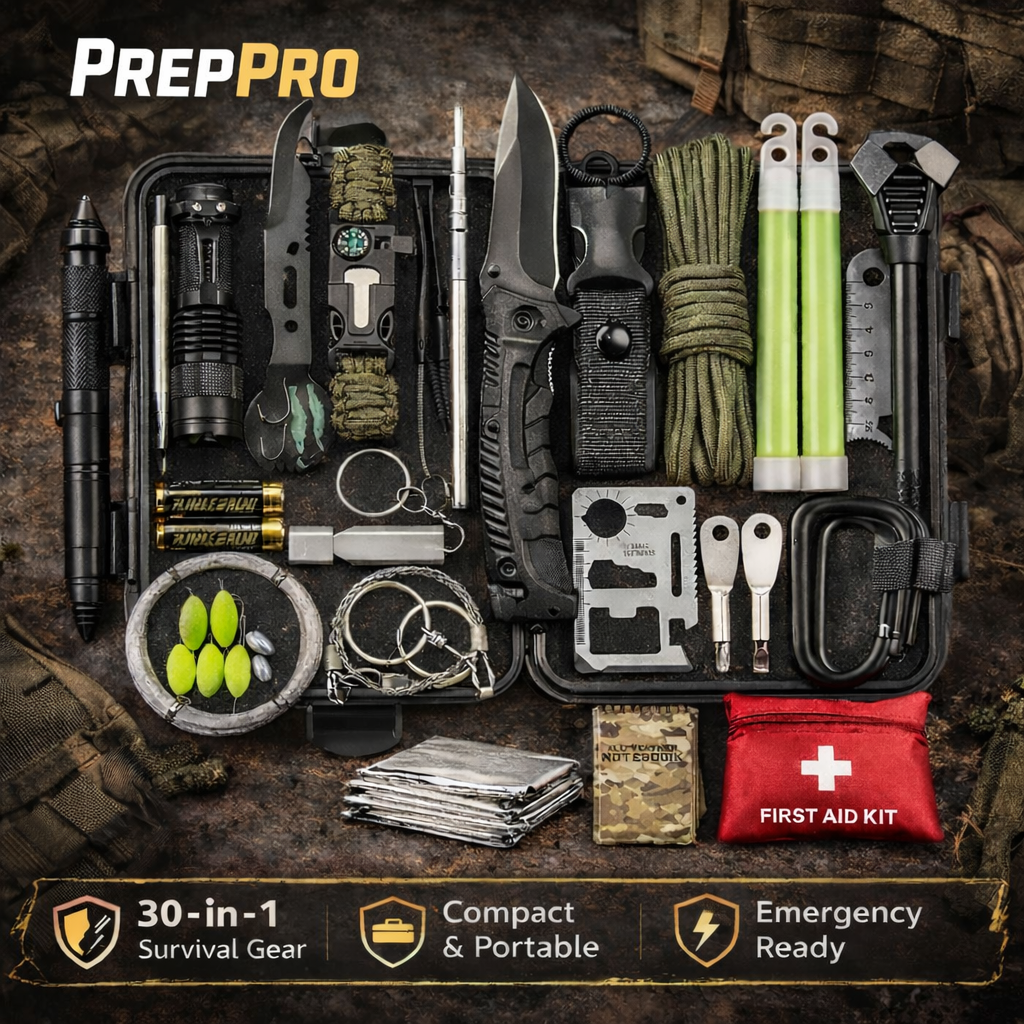 PrepPro 30‑in‑1 Essentials Kit – Compact Survival Tools