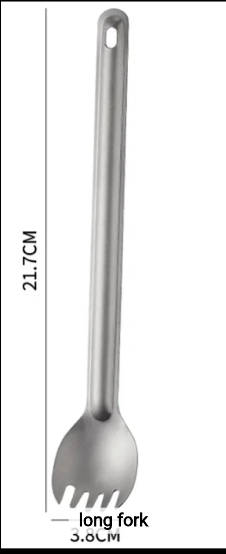 PrepPro Titanium Long-Handled Camping Cutlery Set - PrepPro Australia