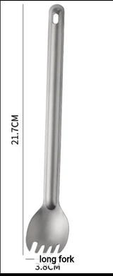 PrepPro Titanium Long-Handled Camping Cutlery Set - PrepPro Australia