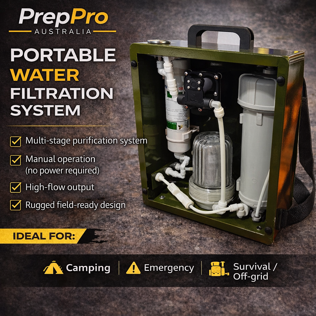 Hand‑Crank Water Purifier – Heavy‑Duty Off‑Grid Filtration