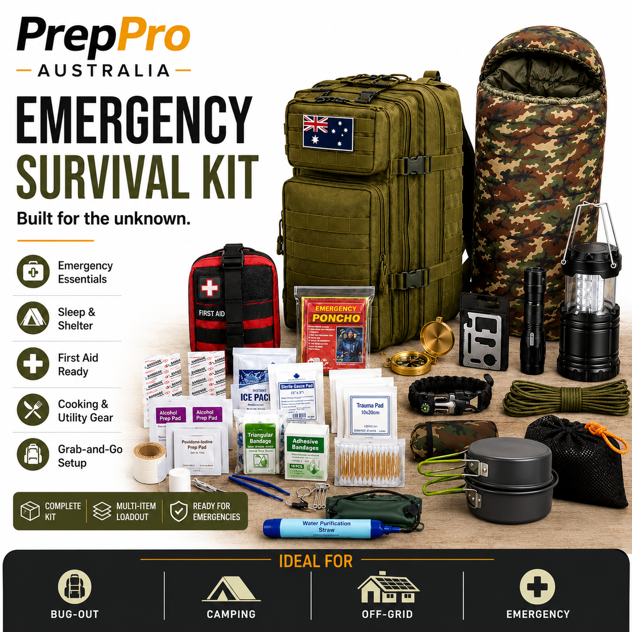 PrepPro Basecamp Solo Bug Out Bag