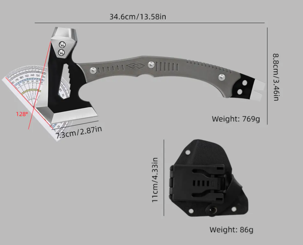 SurvivalForge™ Multi-Use Tactical Axe – Precision Meets Power