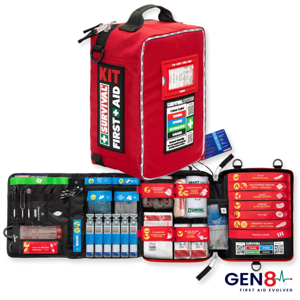 SURVIVAL First Aid KIT – Large (Gen 8) | Red Family First Aid Kit
