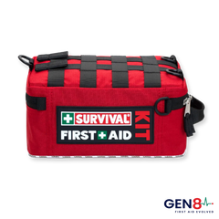 Side of the red Gen 8 SURVIVAL First Aid KIT Large