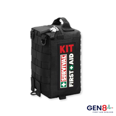 Black SURVIVAL First Aid KIT Medium Gen 8 case