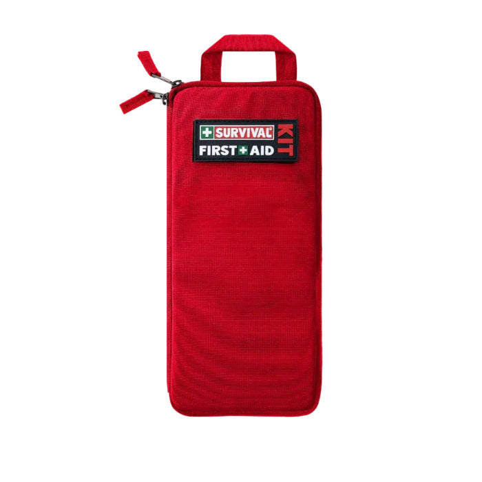 Red SURVIVAL Slimline First Aid KIT front view