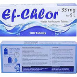 EF-Chlor Water Purification Tablets - 3.5mg, 33mg, and 167mg - PrepPro Australia